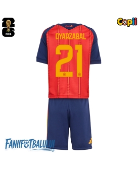 Spania Mikel Oyarzabal #21 Echipament de Fotbal Replică Mondial 2026 Copii Acasa (+ Șorturi)